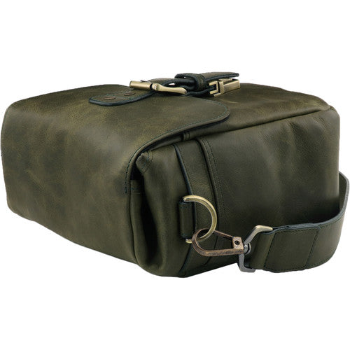 Vintage green camera bag