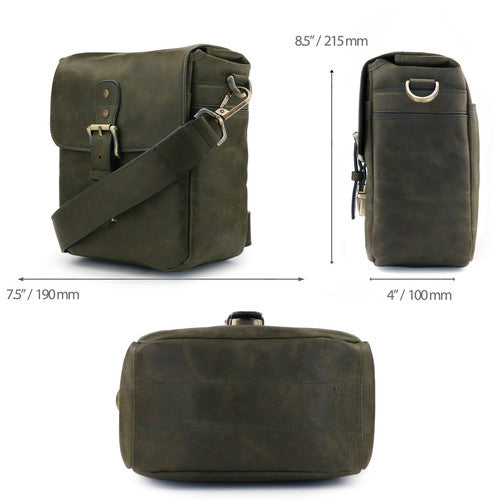 Vintage green camera bag