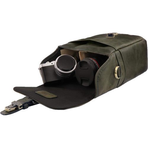 Vintage green camera bag