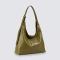 Spacious PU Leather Hobo Bag