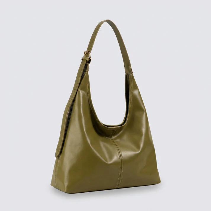 Spacious PU Leather Hobo Bag