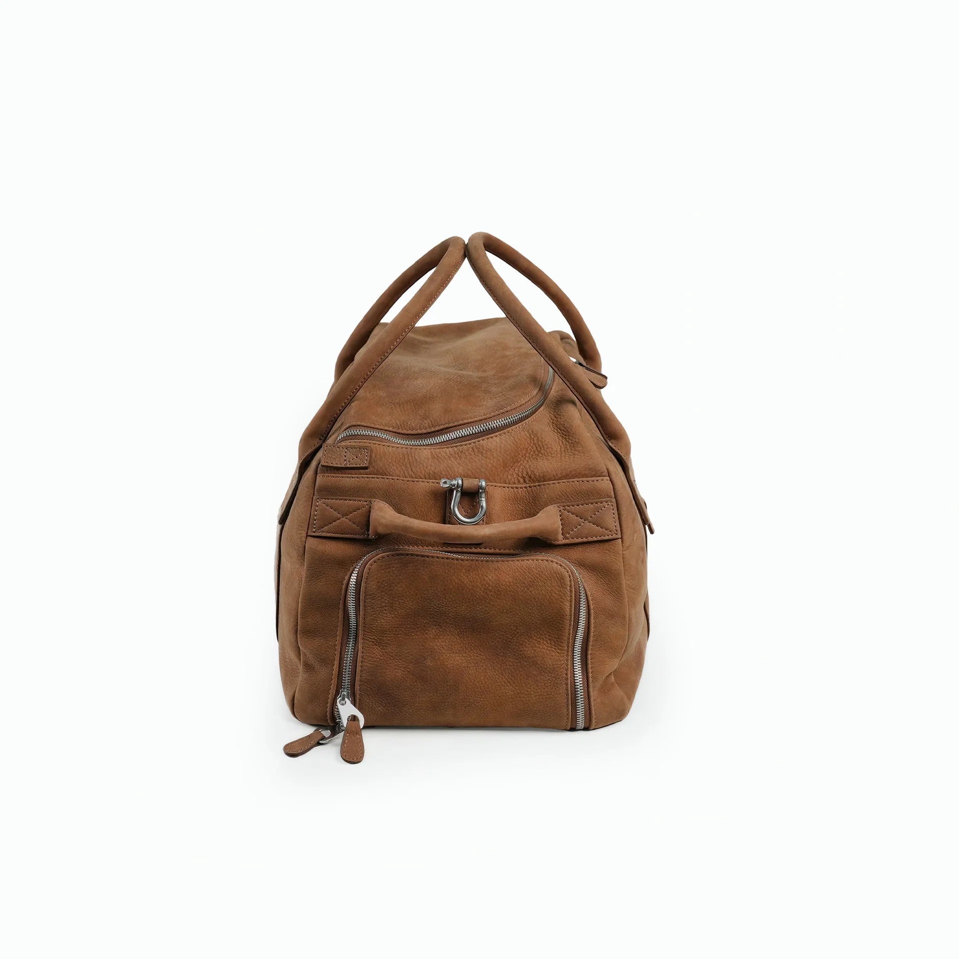 Premium Leather Weekender Duffel Bag