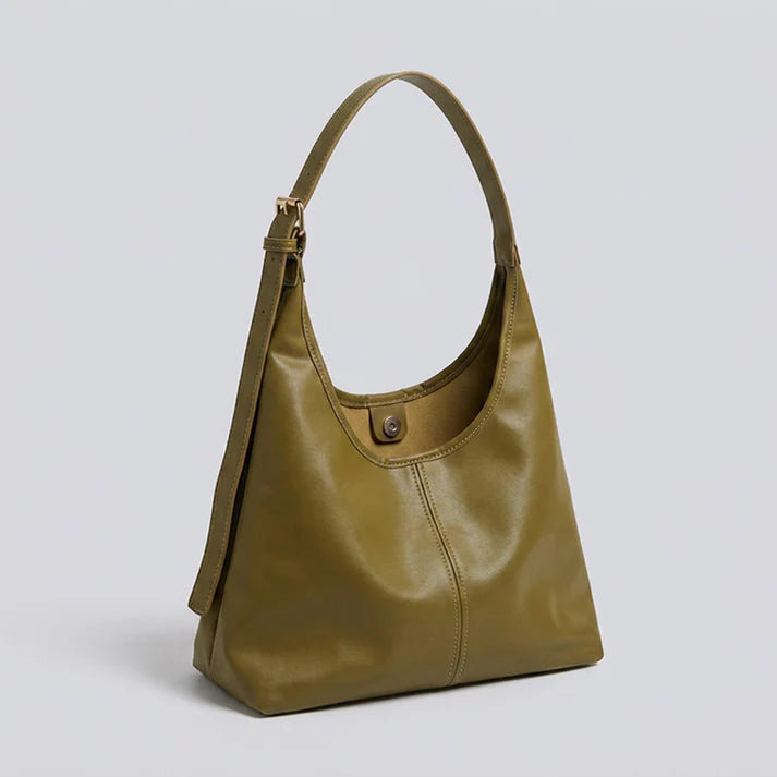 Spacious PU Leather Hobo Bag